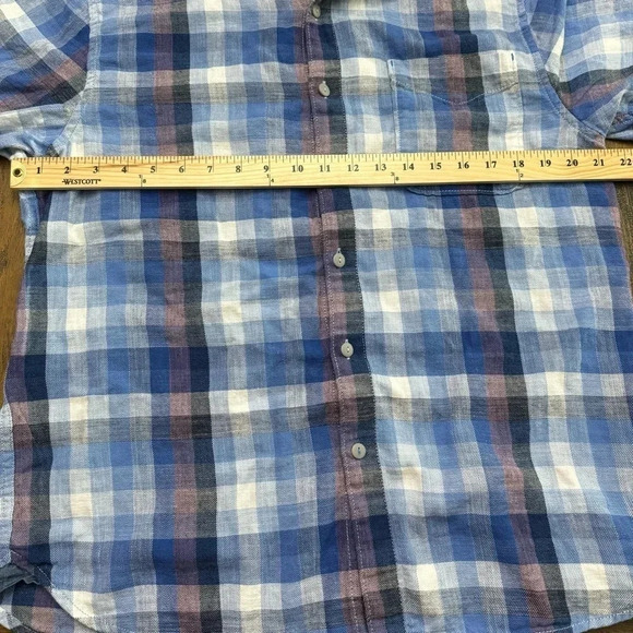 Excellent condition Tommy Bahama men’s Cala Beach Plaid Camp shirt. Cotton. M. - Picture 5 of 10